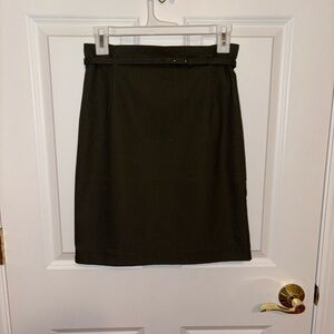 H&M Green Pencil Skirt with Belt